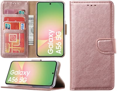 Hoesje geschikt voor Samsung Galaxy A56 hoesje - Arara bookcase - Rosegoud