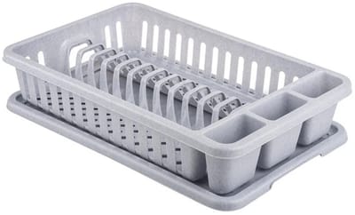 Curver Lux - Afdruiprek - Compact formaat - Apart bestekcompartiment - Grijs