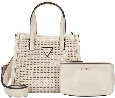 GUESS handtas schoudertas Brigitta Mini 2 in 1 Tote Shell beige