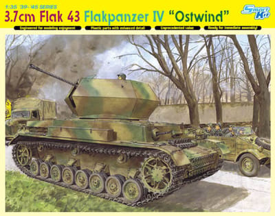 Dragon Modelbouwpakket Militaire voertuigen - 6550 3.7cm Flak 43 Flakpanzer IV -Ostwind- Plastic - 1:35 - Modelbouw