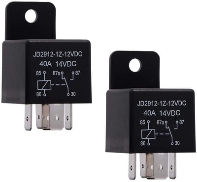 2 Stuks 12V 40A 5-Pins Autorelais voor Motorvoeding