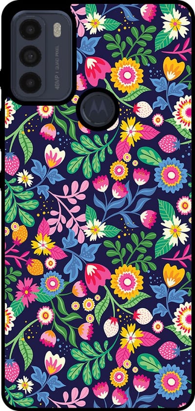Smartphonica Telefoonhoesje Geschikt voor Motorola Moto G50 met bloemen opdruk - TPU backcover case flower design geschikt voor Motorola Moto G50