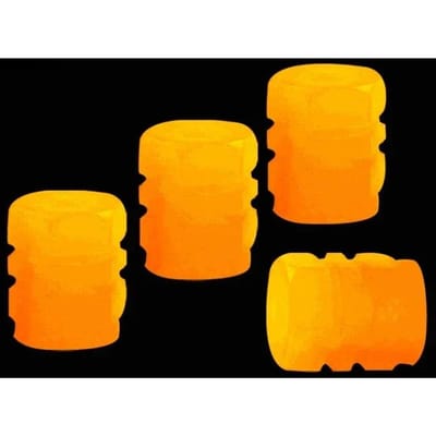 8 STuks Lichtgevende Bandenventieldopjes Motorfiets Fiets Wielmondstuk Stofdicht Bandenventielstam Fluorescerend Nachtgloeiend Auto Accessoires