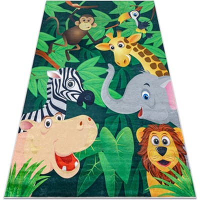 Kleden Rugsx BAMBINO 2705 tapijt wasbaar Dieren, Afrika voor 140x200 cm