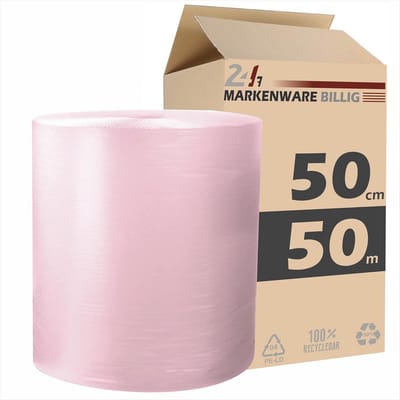 Luchtkussenfolie Rol 50cm x 50m - Stevig Inpakmateriaal en Bescherming