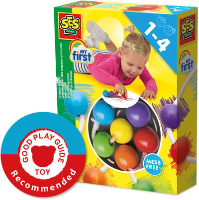 SES Creative - My First - Krijt kralen - Gemakkelijke Grip - Kleurt Niet op de Huid – Speelgoed 1 tot 4 jaar