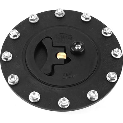 Brandstofcel Gas Tank Vuldop Draaideksel Fitting Vlamweerstand met Moer Bout Universeel black