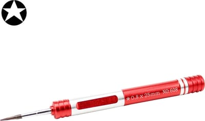 Let op type!! 608-0.8 Pentalobe 0.8 Screwdriver for iPhone Charging Port Screws(Red)