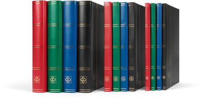 Postzegelinsteekalbum met 32 zwarte bladzijden - Basic S32 rood