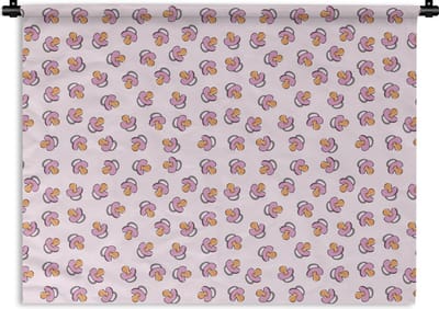 Wandkleed - Wanddoek - Speen - Patronen - Roze - 120x90 cm - Wandtapijt