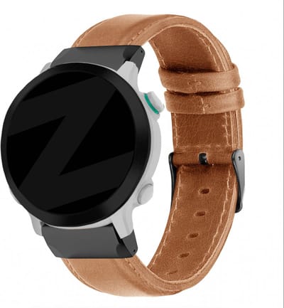 Bandz lederen band geschikt voor Garmin Fenix 5 (Plus) / 6 (Pro) / 7 (Pro - Sapphire - Solar) / 8 - 47mm / E / Forerunner 745 / 935 / 945 / 955 / 965 / Quatix 5-6-7 - Hoogwaardig leren materiaal bandje - bandje leer met gespsluiting - bruin