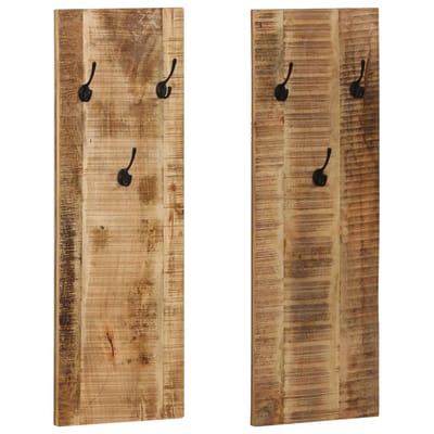 vidaXL - Wandkapstokken - 2 - st - 36x110x3 - cm - massief - mangohout
