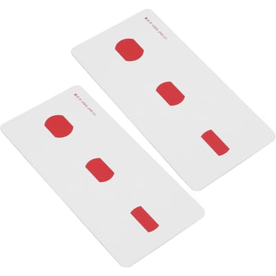 2 stuks Scheelzien Correctie Kaarten Verbeteren Visueel Gevoel Waterdicht Gecoat Papier Amblyopie Training Kaarten white