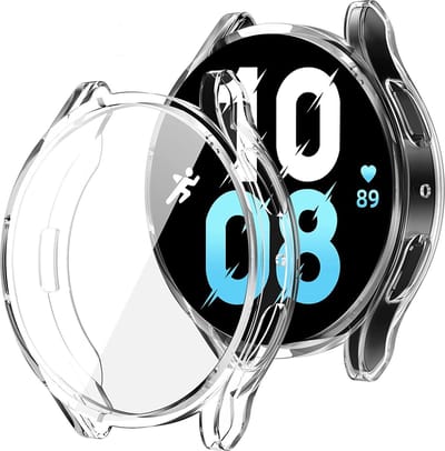 Strap-it TPU case - transparant bescherm hoesje geschikt voor Samsung Galaxy Watch 5 44mm - doorzichtige beschermhoes voor Galaxy Watch 5 44mm