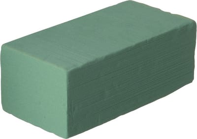 3x Groen steekschuim/oase vochtig gebruik 23 cm - Bloemstukken/kerststukjes maken met steekschuim blok - Hobby/decoratie materiaal