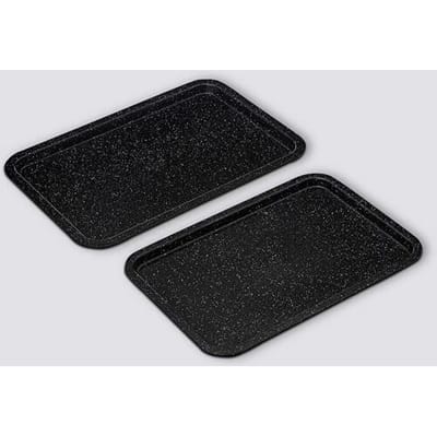 5five Set van 2 bakplaten - Staal, 43 x 29 cm