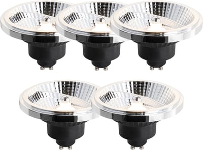 LUEDD Set van 5 GU10 3-staps dimbaar LED lamp 111mm 10,5W 770 lm 2700K