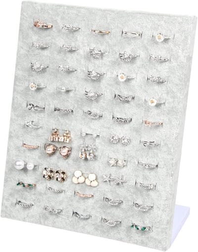 Sieradenhouder - Ring display - Sieraden organiseren - Velvet afwerking - 50 ringen - IJs Velvet