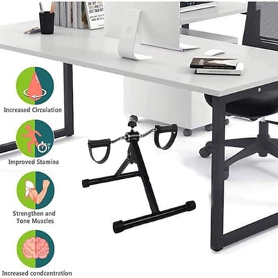 Mini Pedaal Trainer - Fiets Trainer - Thuis Fitness - Verstelbare Weerstand - 50x43x40 cm - Zwart