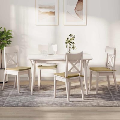 vidaXL - Zitkussens - 4 - st - Corduroy - stof - Grijs - Groen - 40 - x - 40 - x - 3 - cm