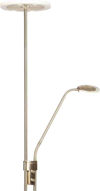 Lumidora Vloerlamp 75081 - YENTL - 2 Lichts - Ingebouwd LED - 23.0 Watt - 2700 Kelvin - Goud - Messing (kleur) - Metaal - Met dimmer - ⌀ 25 cm