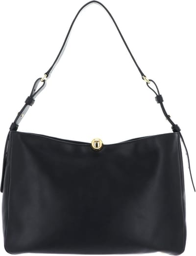 FURLA Leren Schoudertas Sfera Soft Shoulder Bag Nero Zwart