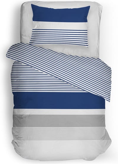 Snoozing Gerda Dekbedovertrek - Eenpersoons - 140x200/220 cm - Navy