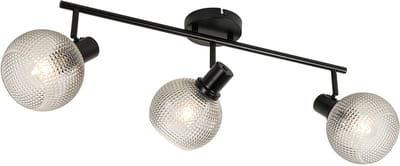 QAZQA chico - Design Plafondspot | Spotje | Opbouwspot - 3 lichts - L 75 cm - Zwart - Woonkamer | Slaapkamer | Keuken