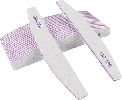 18 Stuks Professionele Nagelvijlen 100/180 Grit Dubbelzijdig