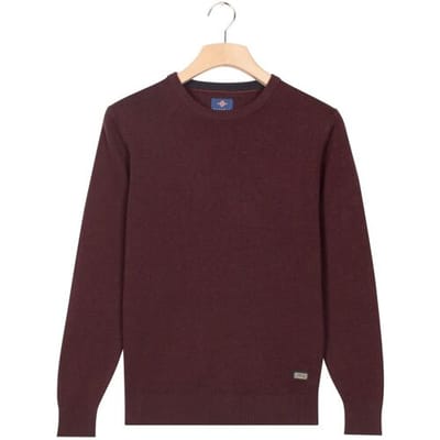 Baileys Trui Crew Neck Allover Fine Two-Tone Texture Deep Mauve / male