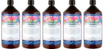 Bodylotion Rozen 1 Liter - set van 5 stuks - Voordeelverpakking