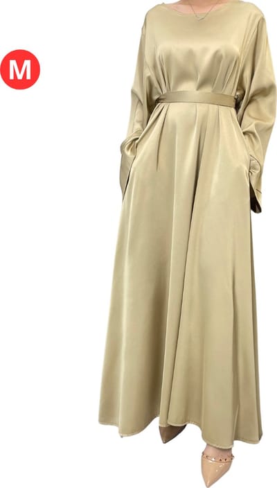 Bovista Islamitische Kleding - Abaya - Gebedskleding Dames - Alhamdulillah - Jilbab - Khimar - Vrouw - Goud - Maat M