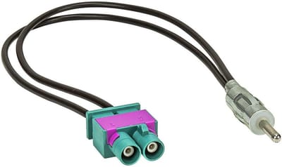 Antenne Adapter - Fakra naar DIN - Auto Radio Installatie - Dubbele Fakra Aansluiting - 150 Ohm