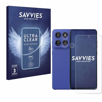 Savvies - Screenprotector voor Motorola Edge 60 Stylus (Voor+Camera) - Folie Beschermfolie transparant 6 Stuks