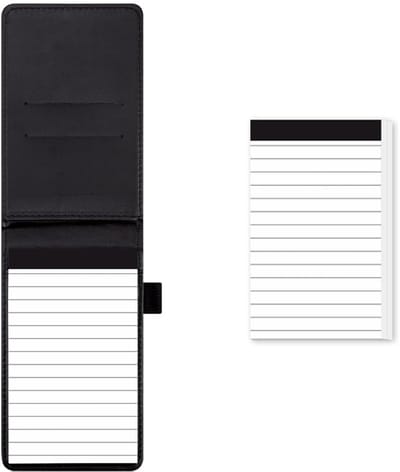 Dailygoods- Notitieblok A7 - Mini Pocket Notitieblok - Pennenhouder - 48 Vellen - PU Afwerking - Draagbaar Ontwerp - Notitieboekje