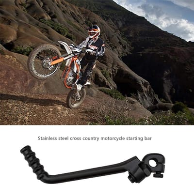 Dailygoods- Starthendel Roestvrij Staal - Kickstart - Vervangend Onderdeel - 13mm Montagegat - Off-Road Motorfiets - Zwart - Kickstarter