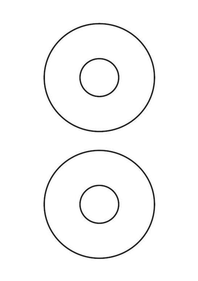 CD / DVD etiketten op A4 117 mm wit (100 vel)