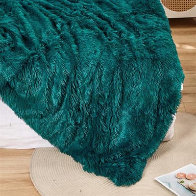 Witte pluizige deken voor bed, deken voor bank, zachte imitatiebont deken comfortabele shaggy gezellige pluche harige dekens bankhoes 80x120cm