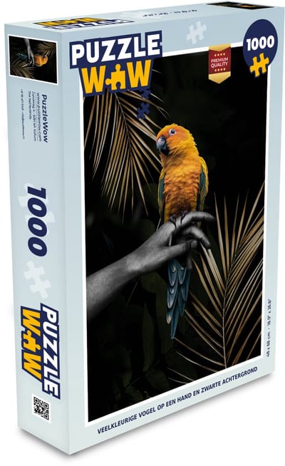 Puzzel Papegaai - Tak - Donker - Legpuzzel - Puzzel 1000 stukjes volwassenen