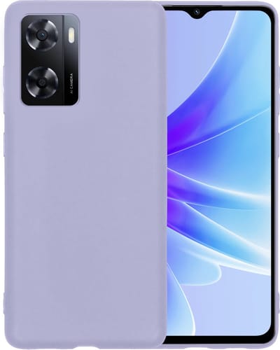 Hoesje - Geschikt voor OPPO A57s - Sterk & Shockproof - Siliconen Case - Hoes Cover - Telefoonhoes - Lila