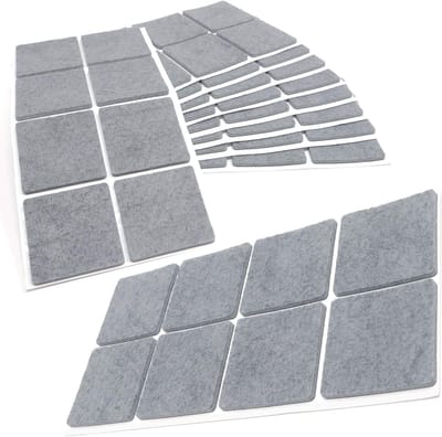 Viltglijders - Meubelbeschermers - Vloer Beschermen - Extra Dik Vilt - 50x50 mm - Grijs