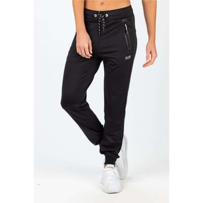 Sjeng Sports PLYNN Dames Zwarte Trainingsbroek Powerstretch met Ritszakken en Koord - Sjeng Sports PLYNN Broek voor Dames