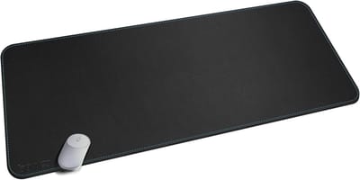 Grote Desk Pad Bescherming 120x50cm, PU Leer Bureau Mat voor Comfortabel Schrijven en Organisatie (Zwart)