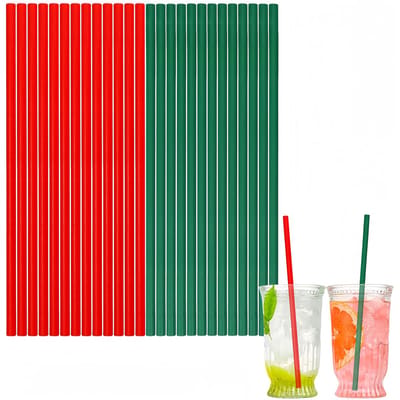 Rietjes Kerstmis papieren rietjes wegwerp, Kerstmis drankaccessoires cocktailrietjes sap koffie koude drinkrietjes voor restaurant thuis bar kerstfeest drankdecoraties