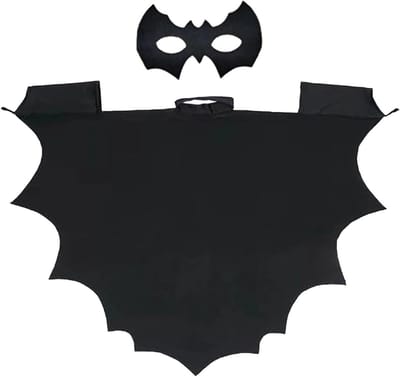 Vleermuis Kostuum met Cape en Vleugels voor Halloween, Carnaval en Feestjes voor Volwassenen en Kinderen
