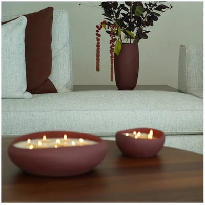 Mon Dada Doteki small indoor geurkaars burgundy - down to earth