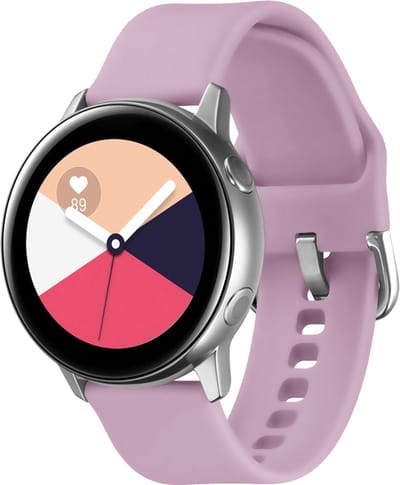 Bandje geschikt voor Samsung Galaxy Watch 40/41/42/44/45/46MM - Geschikt voor Samsung Galaxy Watch 1/2/3/4/5/6/7/Classic Watch 4/Watch 5 Pro/Watch 6 Classic/Watch Active/Watch Active 2 - Maat S - Horlogebandje - Siliconen - Paars