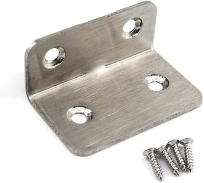 Hoek Connectoren - Bevestigingsbeugels - Meubelverbinding - Roestvrij Staal - 50x20x30mm - Zilver