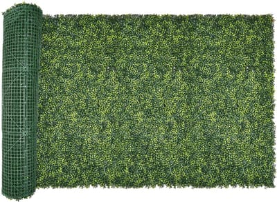 Kunstgras Wandpanelen, 101,6 X 304,9 Cm, Milanees Gras, Groen Buxuspaneel Voor Binnen- En Buitenprivacyschermen, Tuinhaag En Klimophek