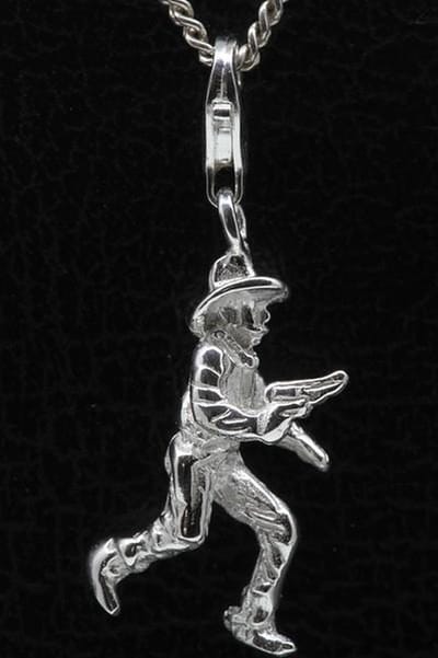 Zilveren Cowboy hanger én bedel